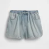 Barneshorts i denim med høy midje