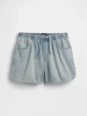 Barneshorts i denim med høy midje