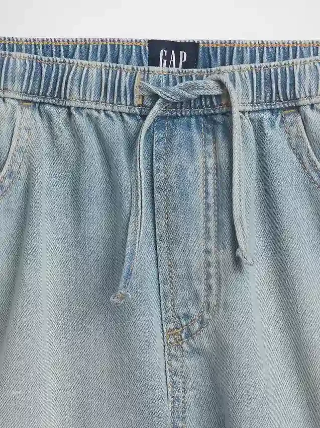 Barneshorts i denim med høy midje