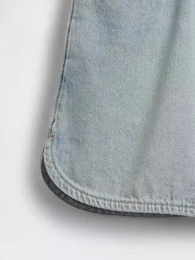 Barneshorts i denim med høy midje