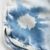Barneshorts i denim med høy midje og tie-dye-mønster