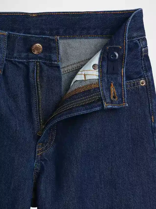 Barneshorts i denim med lav midje og lang passform