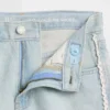 Barneshorts i denim med lav midje og lang passform