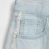 Barneshorts i denim med lav midje og lang passform