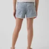 Barneshorts i denim med lav midje og striper