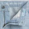 Barneshorts i denim med lav midje og striper