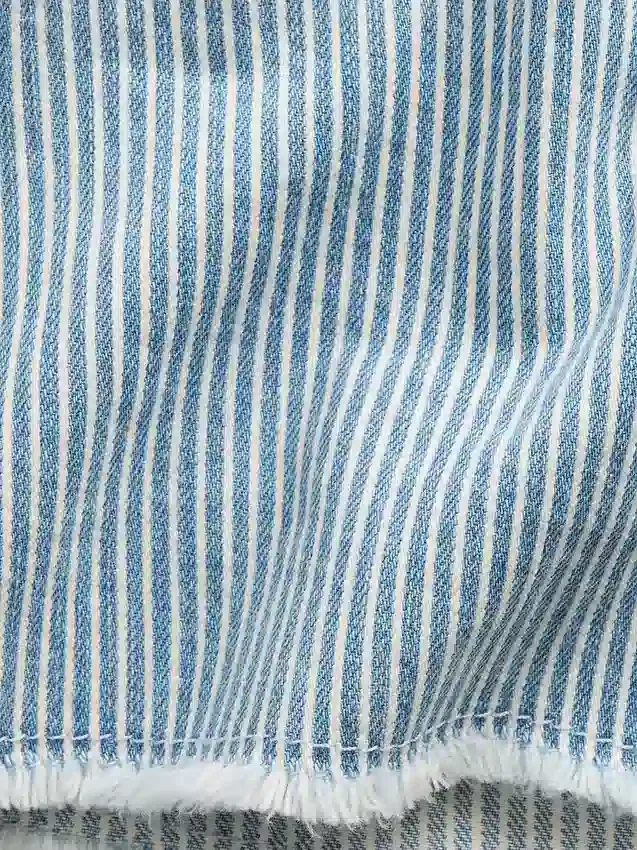 Barneshorts i denim med lav midje og striper