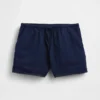 Barneshorts i lin og bomull med blonder
