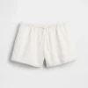 Barneshorts i lin og bomull med blonder