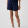 Barneshorts i lin og bomull med blonder