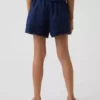 Barneshorts i lin og bomull med blonder
