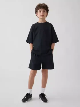 Barneshorts i tykk, myk bomullsjersey