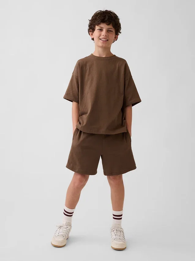 Barneshorts i tykk, myk bomullsjersey