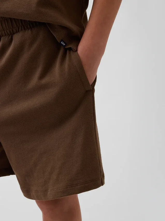 Barneshorts i tykk, myk bomullsjersey
