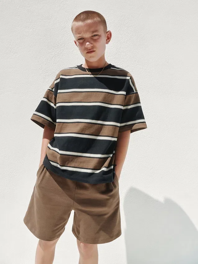 Barneshorts i tykk, myk bomullsjersey