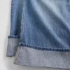 Barnesjeans med lav midje, vid ben og løs passform