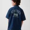 Barneskjorte i denim med avslappet passform og New York-logo