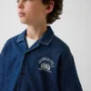 Barneskjorte i denim med avslappet passform og New York-logo