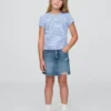 Barneskjørt i denim med høy midje