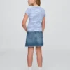 Barneskjørt i denim med høy midje