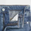Barneskjørt i denim med høy midje