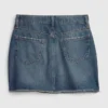 Barneskjørt i denim med høy midje