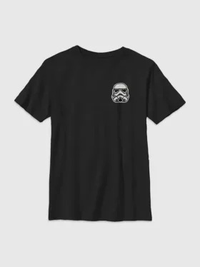Barnestørrelse Star Wars-T-skjorte med brodert Stormtrooper-motiv