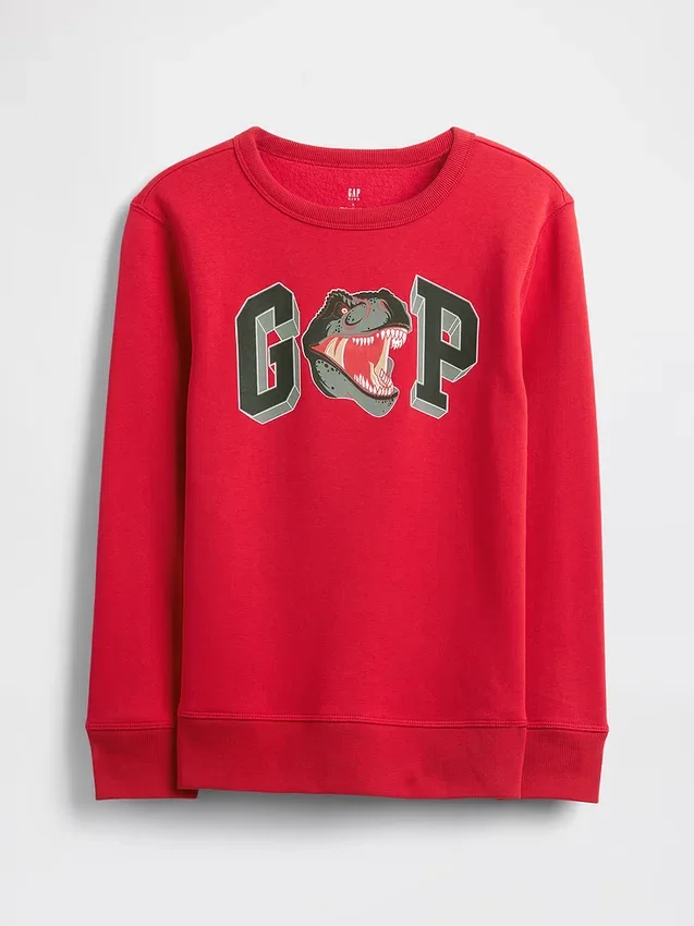 Barnesweatshirt med grafisk logo