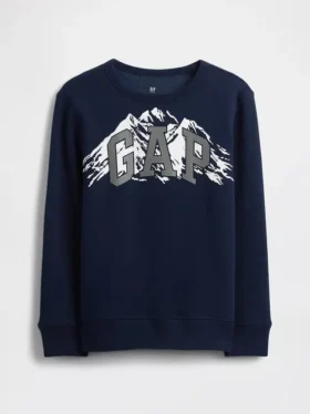 Barnesweatshirt med grafisk logo