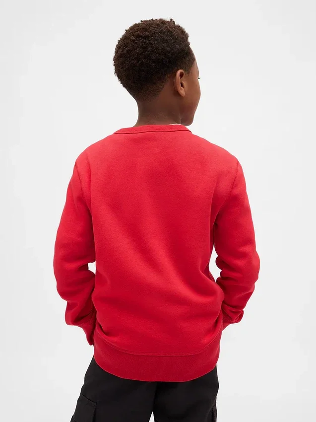 Barnesweatshirt med grafisk logo