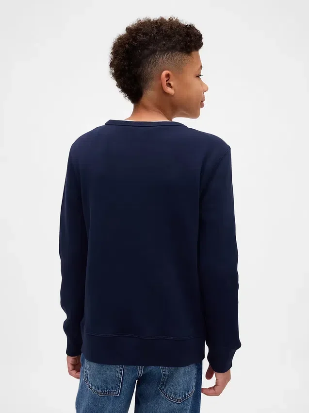 Barnesweatshirt med grafisk logo