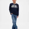 Barnesweatshirt med grafisk logo