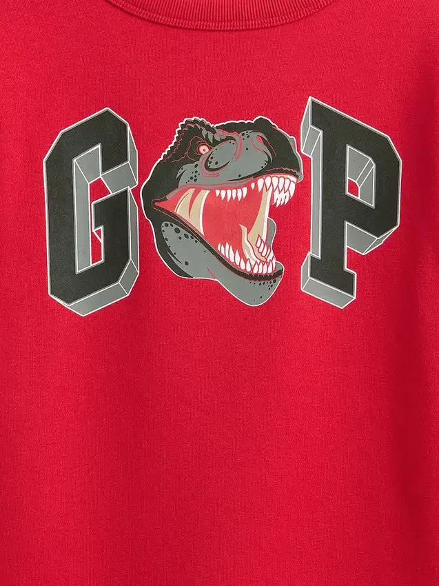 Barnesweatshirt med grafisk logo