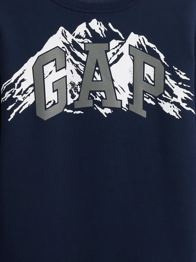 Barnesweatshirt med grafisk logo