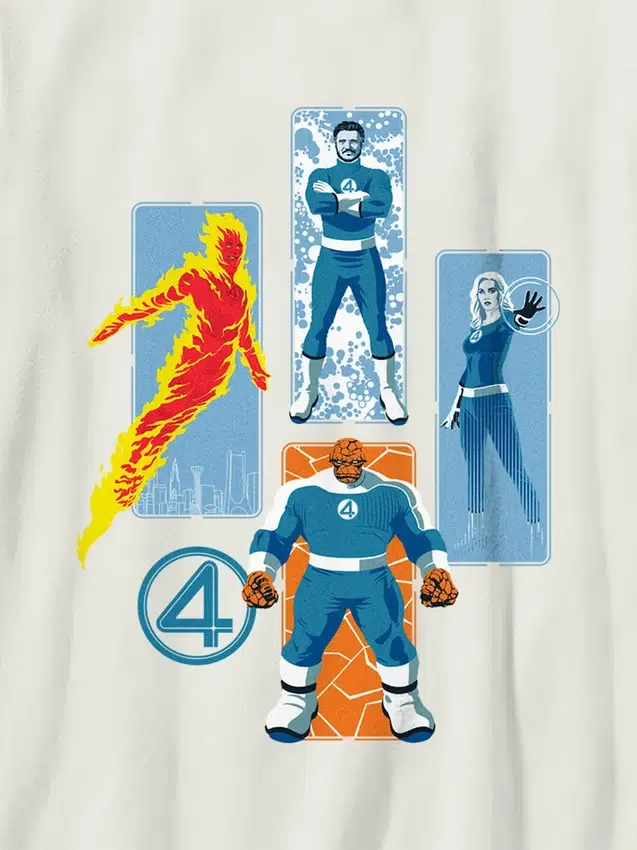 Barnet-T-skjorte med «Fantastic Four»-motiv