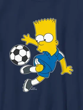 Barnetrøye med Bart Simpson-fotballmotiv