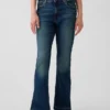 Barnjeans med høy midje og utvidet ben i 70-tallsstil