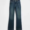 Barnjeans med høy midje og utvidet ben i 70-tallsstil