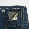 Barnjeans med høy midje og utvidet ben i 70-tallsstil