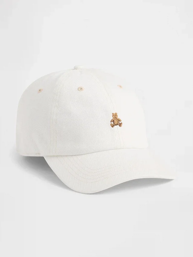 Baseballcap i denim med Brannan Bear