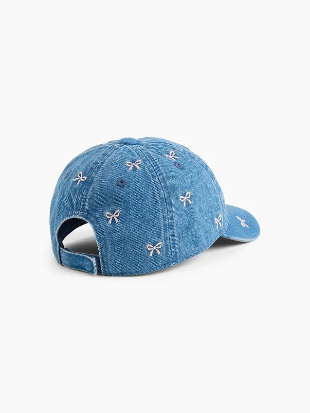 Baseballcap i denim med sløyfe for Baby og Småbarn