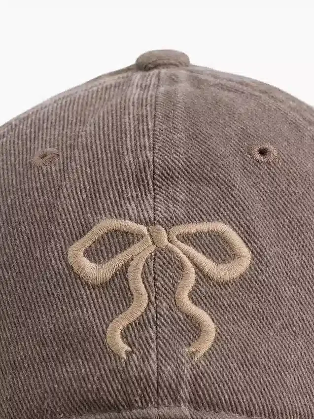 Baseballcap i denim med sløyfe for barn