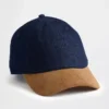 Baseballcap i denim og kordfløyel