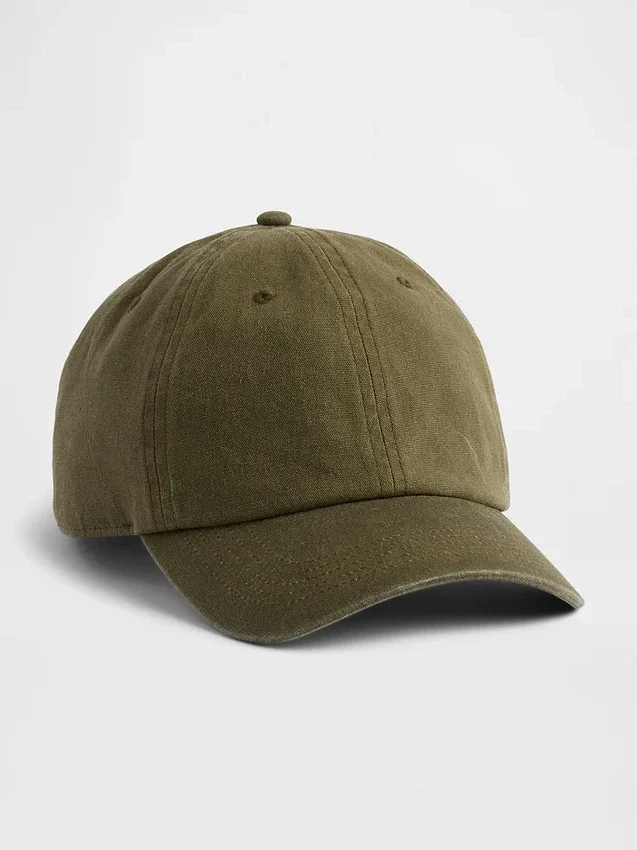 Baseballcap i voksbehandlet lerret