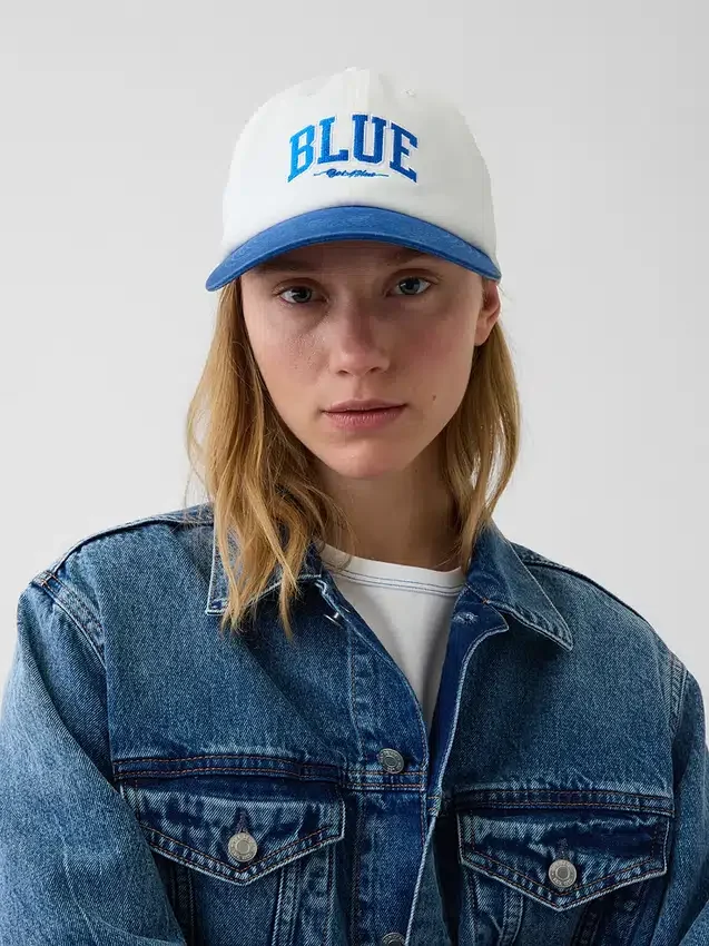 Baseballcap med blå logo
