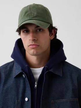 Baseballcap med vasket logo