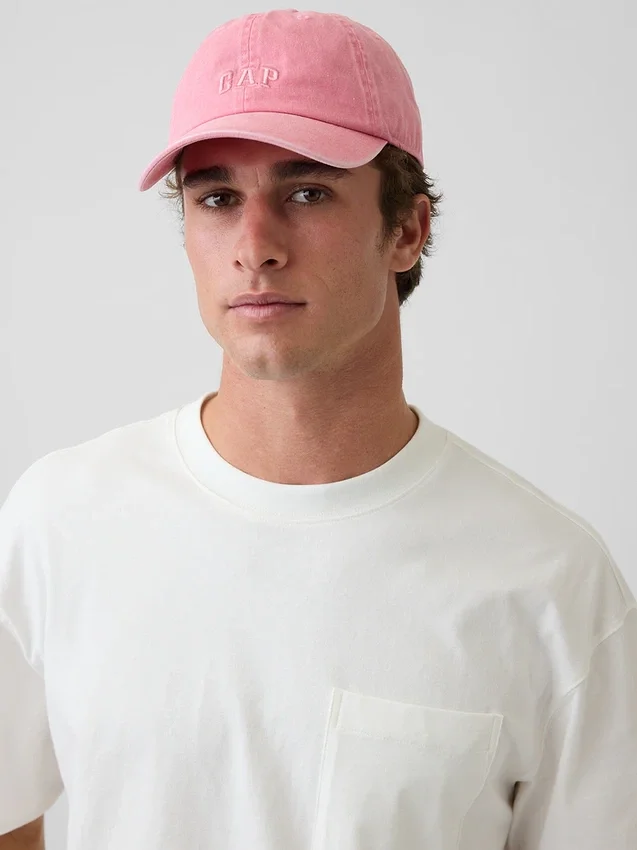 Baseballcap med vasket logo