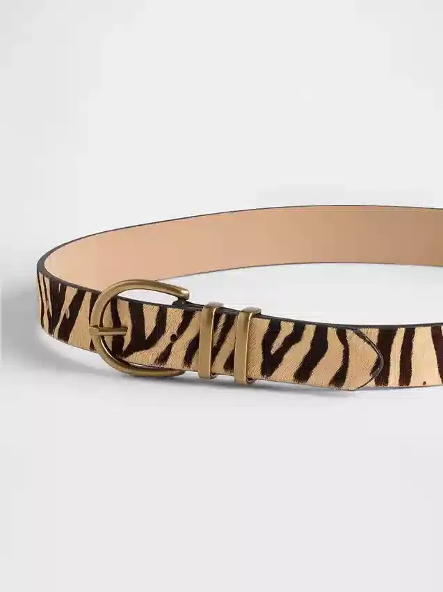 Belte i kalveskinn med tigermønster