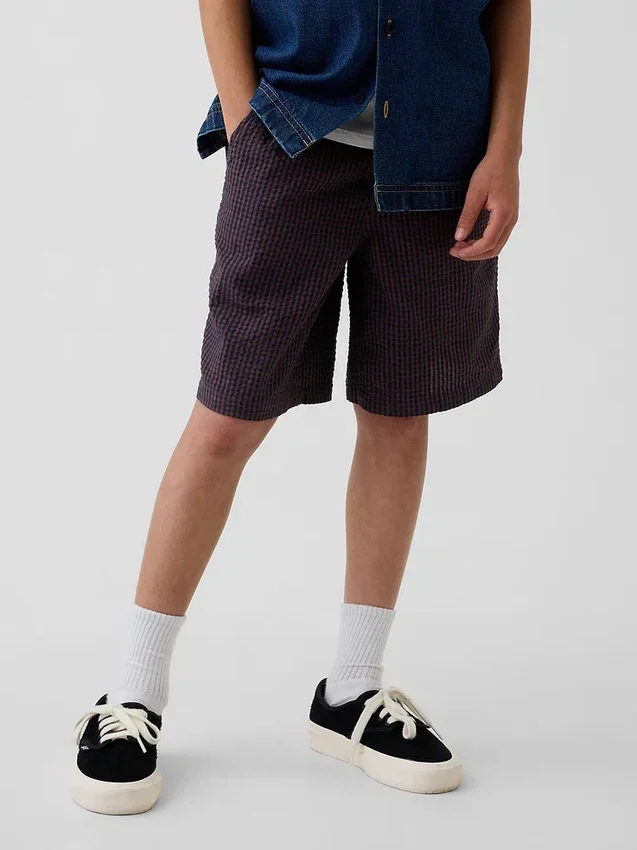 Bermudashorts for barn med avslappet passform