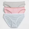 Bikini i økologisk stretchbomull (3-pakning)